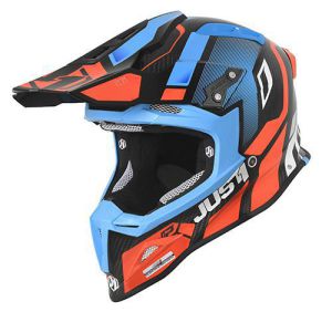 JUST1 Helmet J12 PRO Vector Orange-Blue Carbon 64-XXL