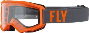 Fly MX-Goggle Focus Youth Grey-Orange (Clear Lens)
