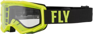 Fly MX-Goggle Focus Youth Yel. Fluo-Black (Clear Lens)