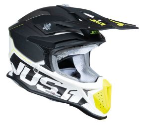 JUST1 Helmet J18-F Hexa Black-Grey-Yellow fluo-White matt 56-S