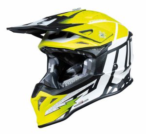 JUST1 Helmet J39 Poseidon Yellow-Black-White matt 56-S