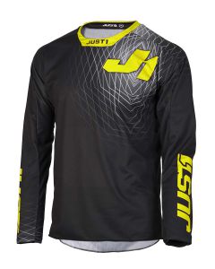 JUST1 MX-Jersey J-FORCE Adult Lighthouse Grey-Yellow Fluo (L)