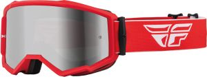 Fly MX-Goggle Zone White/Red (Mirror Lens)