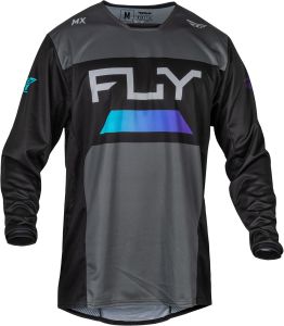 Fly MX-Jersey Kinetic 536-Reload Charcoal-Black-Blue (48-S)