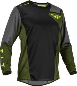 Fly MX-Jersey Kinetic Jet Black/Olive/Hi-Vis (50-M)
