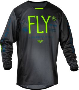 Fly MX-Jersey Kinetic Youth 565-Prodigy Charcoal-Green (YM)