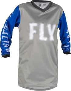 Fly MX-Jersey Youth F-16 Grey/Blue (YXL)