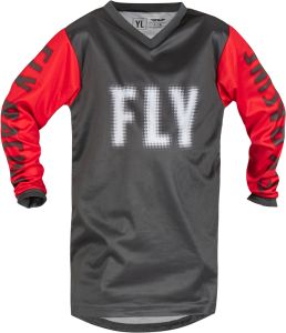 Fly MX-Jersey Youth F-16 Grey/Red (YXL)
