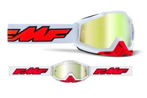 FMF Goggles Powerbomb Rocket White (Mirror Gold)