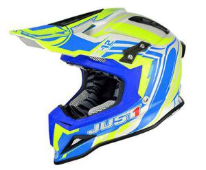 JUST1 Helmet J12 Flame Yellow-Blue 62-XL