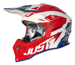 JUST1 Helmet J39 STARS Red-Blue-White 62-XL