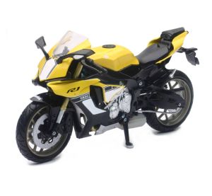 Miniatuur motor Yamaha YZF-1 2015 Geel 1:12
