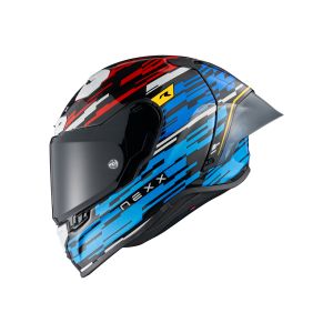 Nexx Helmet X.R3R GLITCH RACER BLUE.RED (54-XS)