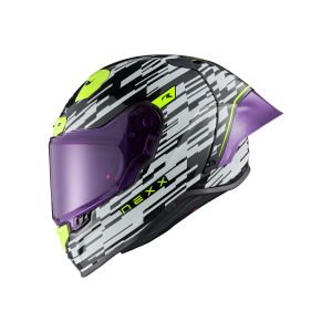 Nexx Helmet X.R3R GLITCH RACER WHITE NEON (64-XXL)