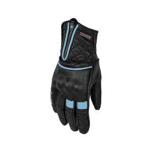 Rusty Stitches Gloves Lilly Black-Pastel Blue (10-L)