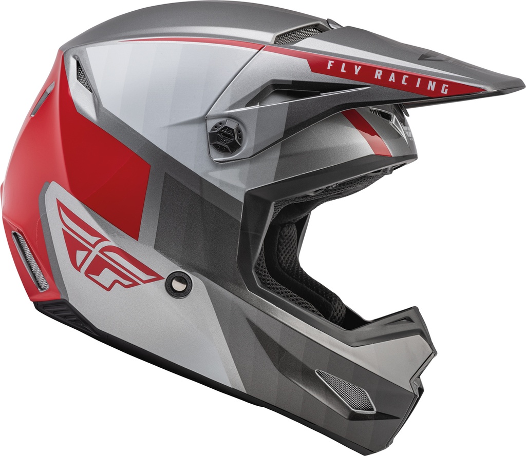 [70004-YS-643] Fly Helmet ECE-06 Kinetic (YS, Carbón-Gris-Rojo)