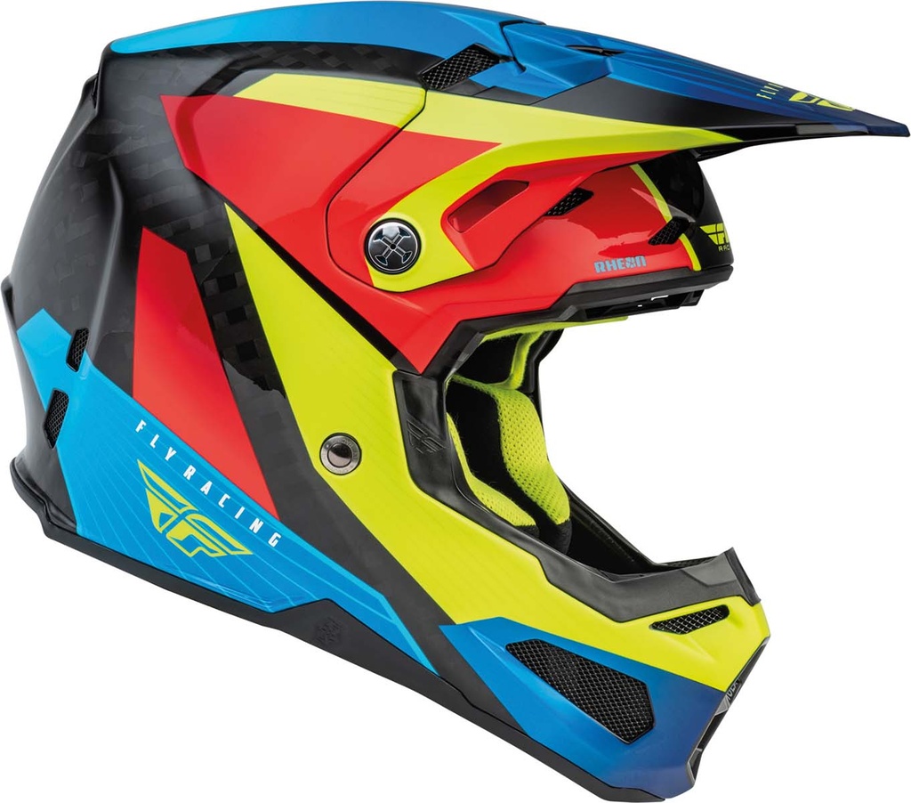 [70001-XS-433] Fly Helmet Formula CRB (XS, Yellow-Fluo/Blue/Red)