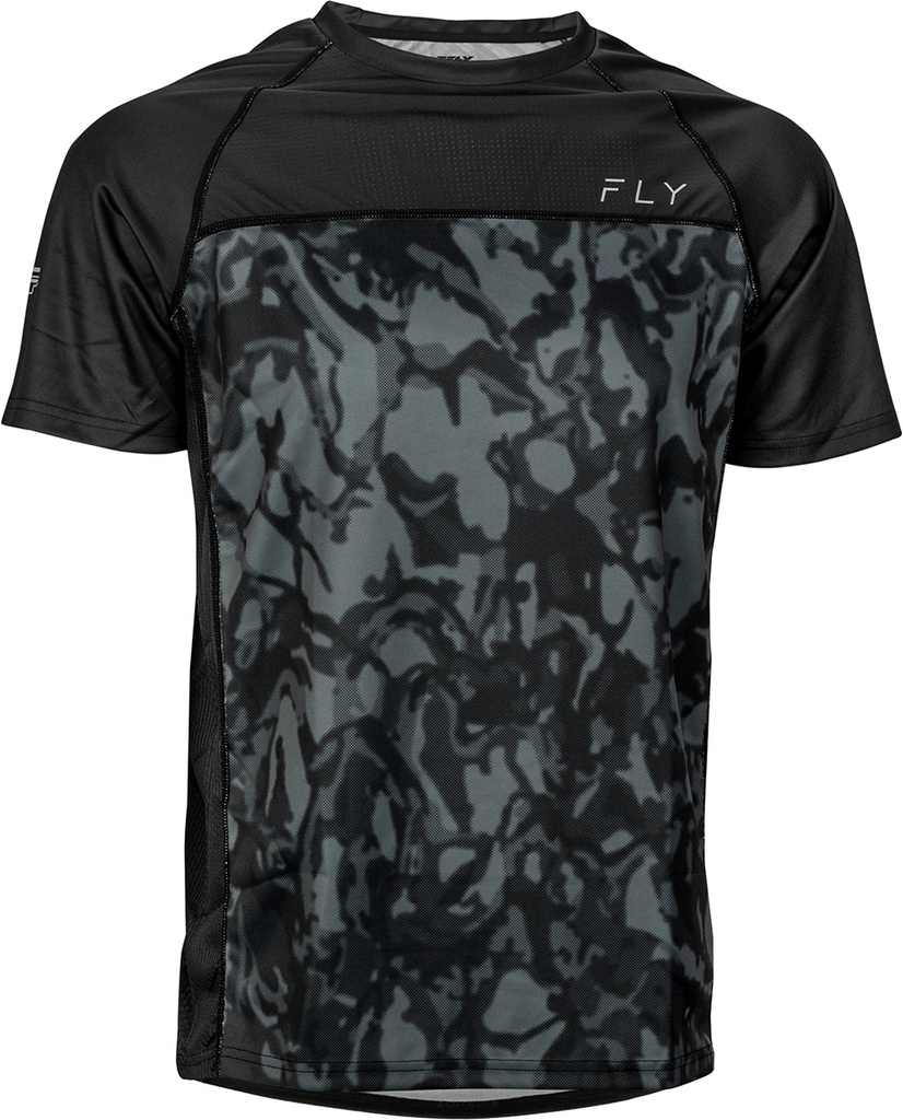 [70095-S-119] FLY MTB Jersey Super-D (S, Black/Evergreen/C)