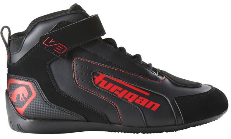 [65054-37-108] Furygan Shoes V3 (37, Negro-Rojo)