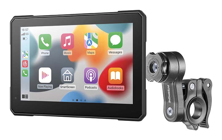 [37151-00-100] Interphone APPLE CARPLAY/ANDROID AUTO MOTO 7" DISPLAY WITH CAMERAS