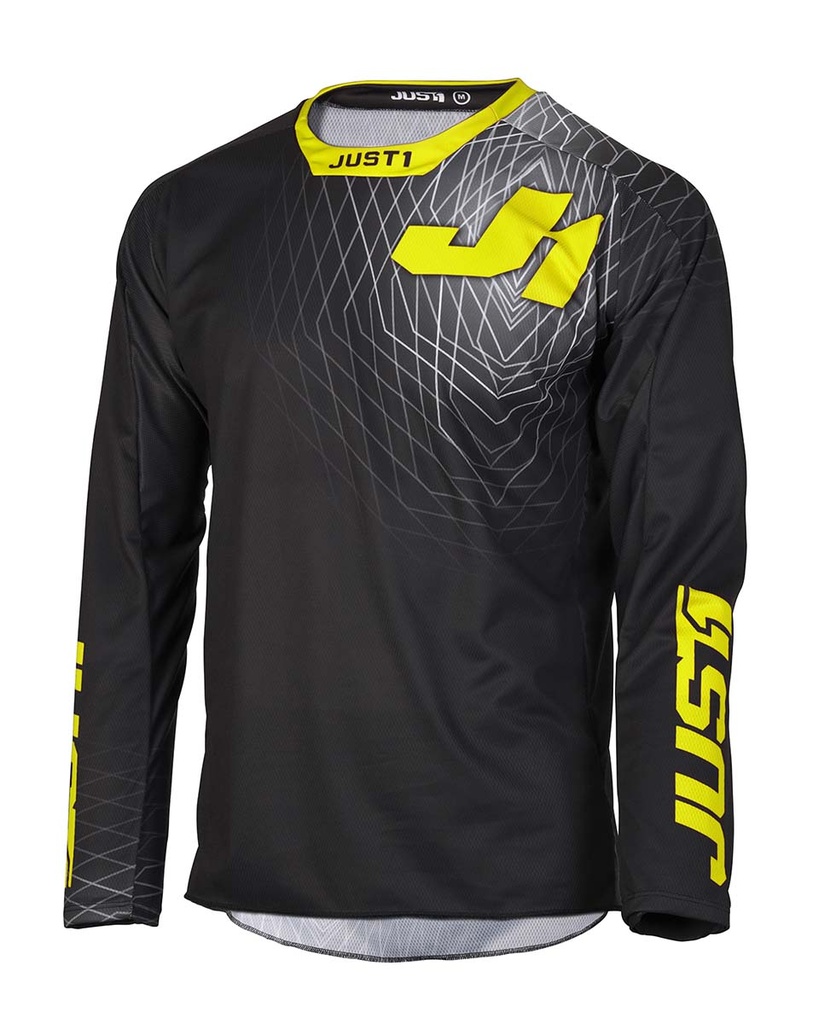 [17981-XL-310] JUST1 MX-Jersey J-FORCE Adult (XL, Grey/Yellow-Fluo)
