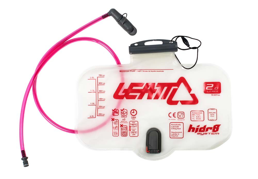 [7018210120] Leatt Bladder Flat CleanTech 2L Horizontal (70oz) with tube and bite valve