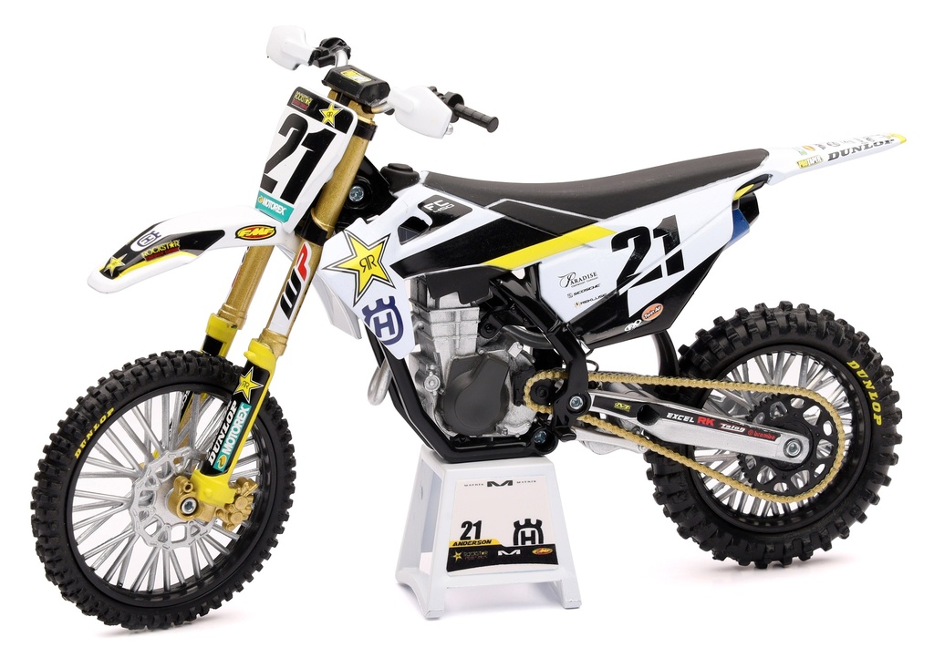 [99984-12-261] Miniatuur Husqvarna FC450 Rockstar Jason Anderson (No 21) 1:12