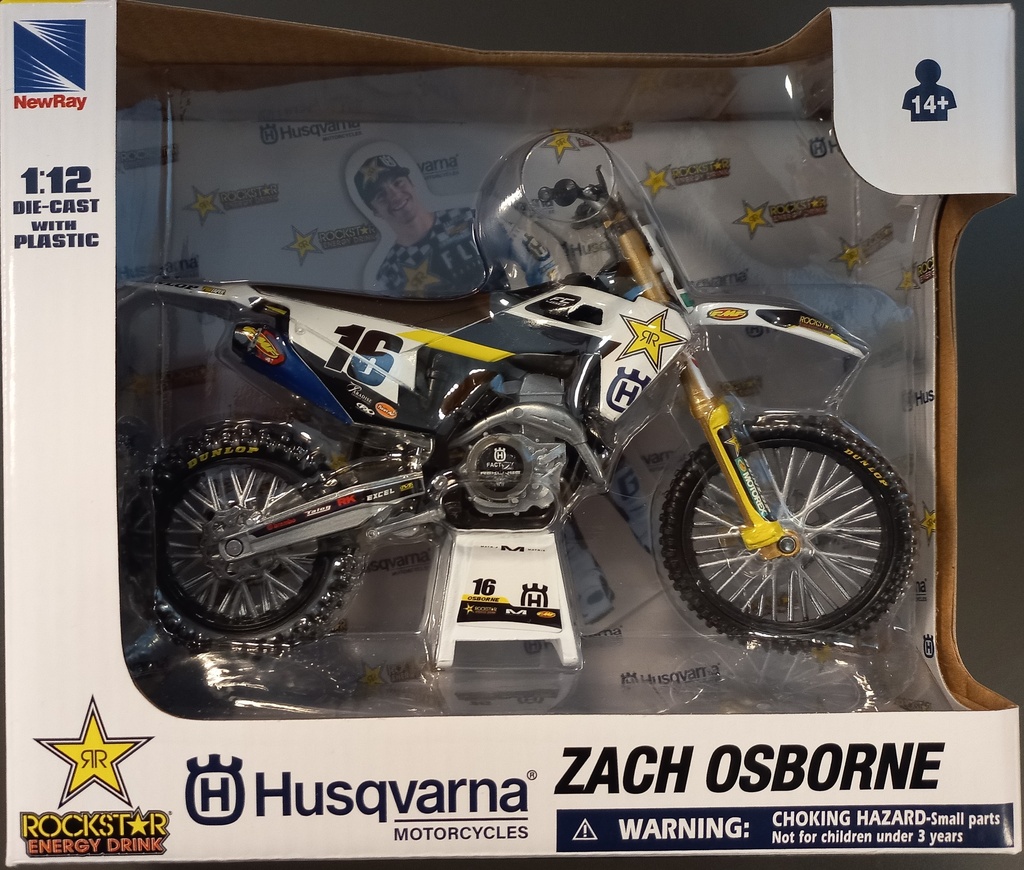 [99984-12-262] Miniatuur Husqvarna FC450 Rockstar Zach Osborne (No 16) 1:12