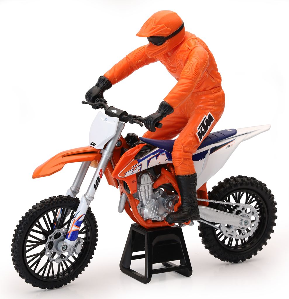 [99984-12-802] Miniatuur KTM 450SX-F with Driver 1:12