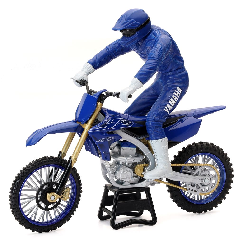 Miniatuur Yamaha 450F with Driver 1:12