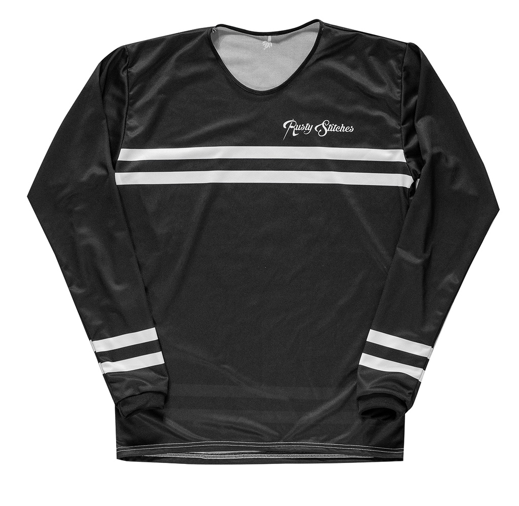 [68750-S-524] Rusty Stitches Jersey Flattrack (S, Black/White)
