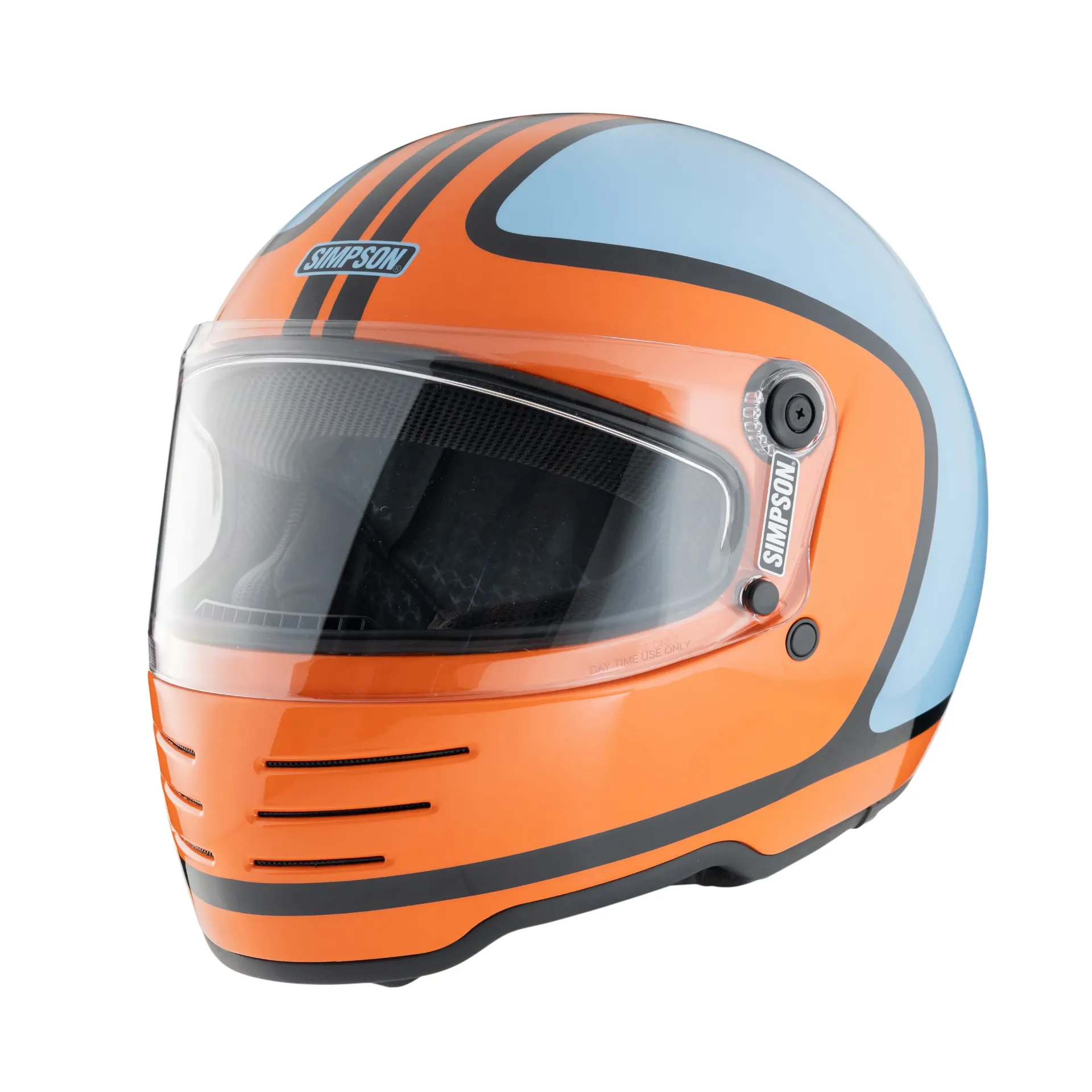 [18680-XS-213] Simpson Helmet M62 (XS, Orange-Blue)