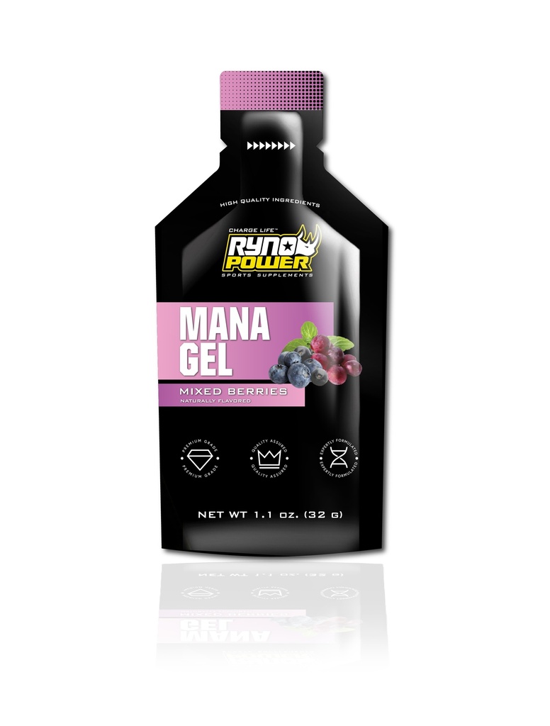 [32109-00-201] Ryno Power Mana Performance Gel Caddy Mixed Berries (100)