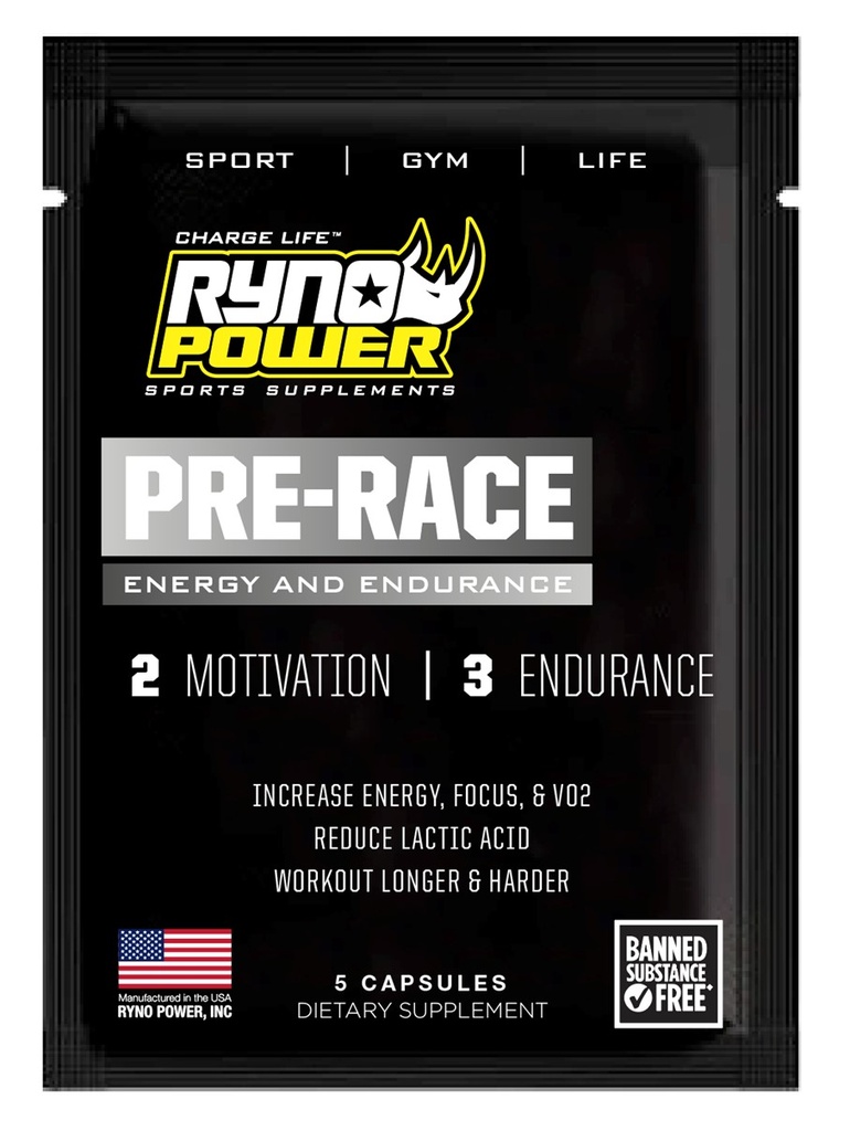 [32111-00-200] Ryno Power Pre-Race Pack (2 Motivation, 3 Endurance) - Single Serving