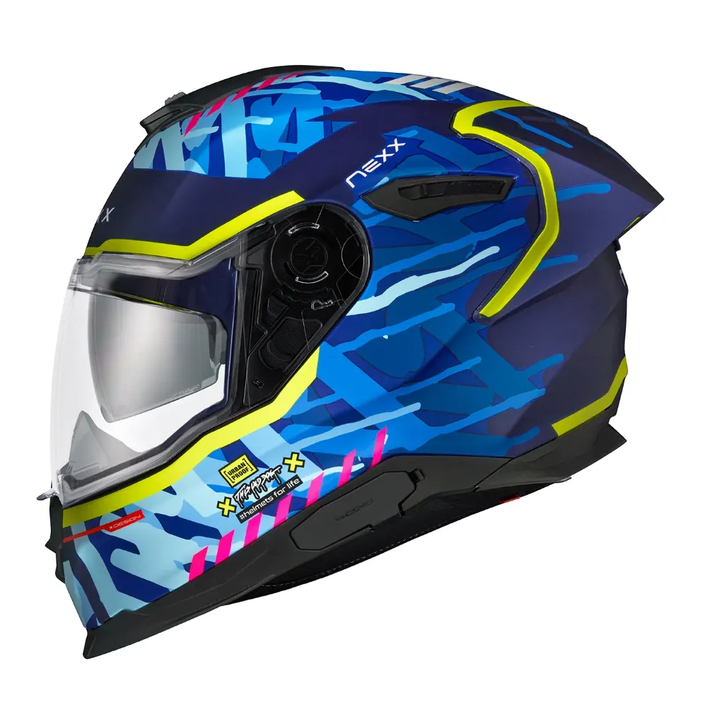 [28922-XS-937] NEXX Helmet Y.100R Urbangram (Black-Red, XS)